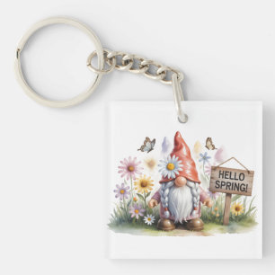 Hallo Lente Tuinkabouter: Schattige Kabouter met V Sleutelhanger