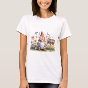 Hallo Lente Tuinkabouter: Schattige Kabouter met V T-shirt