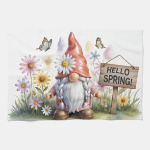 Hallo Lente Tuinkabouter: Schattige Kabouter met V Theedoek
