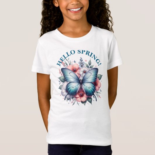 Hallo Lente Vlinder-96282 T-shirt (Voorkant)
