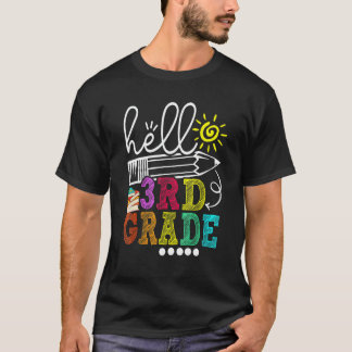 Hallo leraar 3e klas leerling terug naar school t-shirt