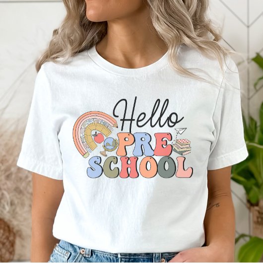 hallo leraar voorschool t-shirt