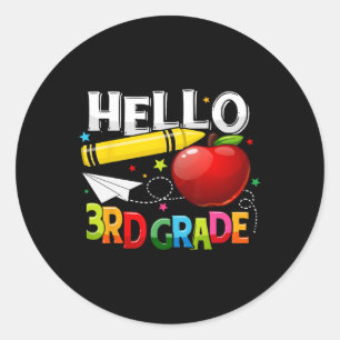hallo lerarenteam van de derde klas ronde sticker