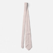 Hallo Leuke Blush Roze & Grijs Girly Retro Cursive Stropdas (Achterkant)