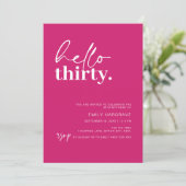 Hallo Levendig heet roze Kaart (Staand voorkant)