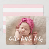 hallo Little Lady | Aankondiging van de foto ter g (Voorkant / Achterkant)