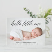 hallo Little One | Aankondiging van de foto ter ge (Staand voorkant)
