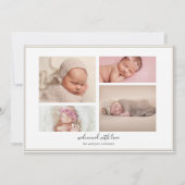 hallo LITTLE ONE Birth Notice // Black Aankondiging (Achterkant)