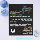 hallo Logo, vertaler en tolk Flyer (Enkel)