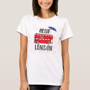 hallo Londen Handtekenteken met baarmoeder T-shirt