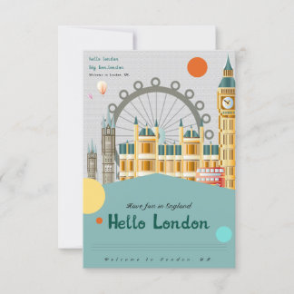 hallo London Holiday & Seasonal Briefkaart