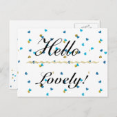 hallo Lovely Briefkaart (Voorkant / Achterkant)