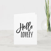 hallo Lovely | Latijnse typografie leeg Kaart (Voorkant)