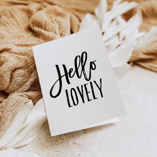 hallo Lovely | Latijnse typografie leeg Kaart