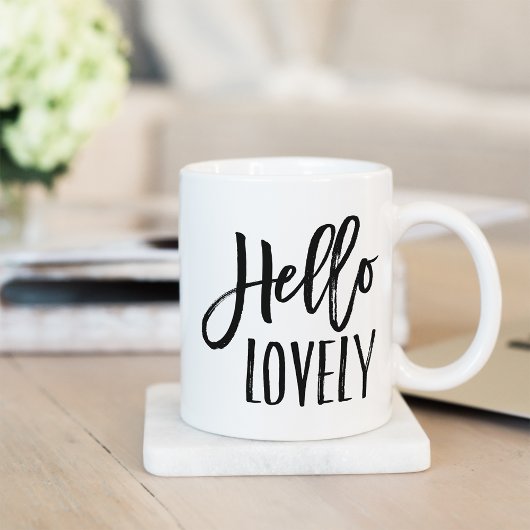 hallo Lovely | Moderne typografie Koffiemok