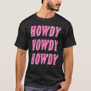 Hallo Luipaardprint Western Country Southern Rodeo T-shirt