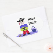 Hallo Matroos Ovale Sticker (Envelop)
