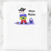Hallo Matroos Ovale Sticker (Tas)