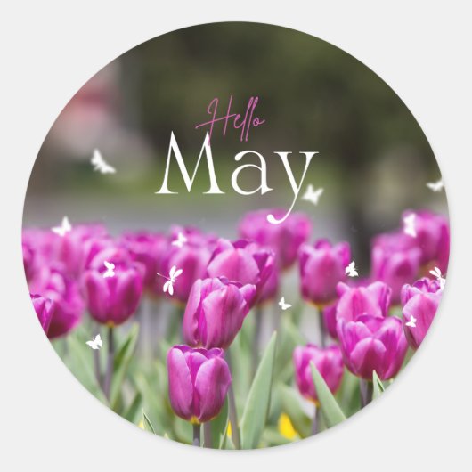 Hallo May Tulip Sticker (Voorkant)