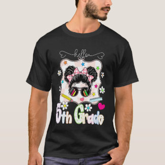 Hallo meisje van de 5e klas terug naar school prep t-shirt