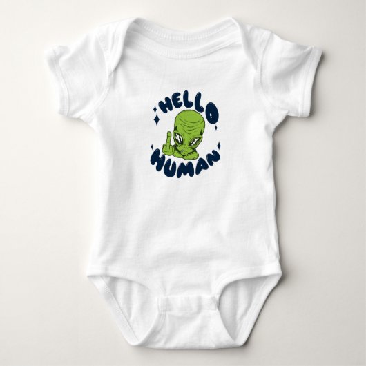 Hallo mens grappige Alien Romper (Voorkant)