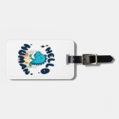 hallo mens grappige Dinosaur Bagagelabel (Voorkant horizontaal)