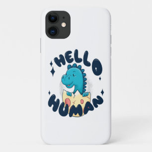Hallo mens grappige dinosaurus iPhone 11 hoesje