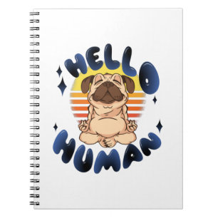 hallo mens Meditatie-yogahond Notitieboek