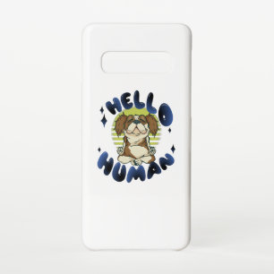 hallo mens Meditatie-yogahond Samsung Galaxy S10 Hoesje