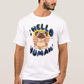 hallo mens Meditatie-yogahond T-shirt (Voorkant)