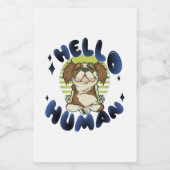 hallo mens Meditatie-yogahond Voedselcontainer Etiket (Enkel label)