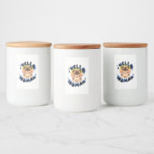 hallo mens Meditatie-yogahond Voedselcontainer Etiket (Flessen)