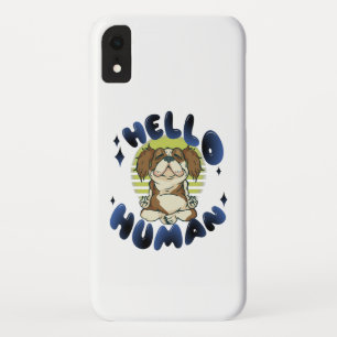 Hallo mens Mediterende yoga hond iPhone XR Hoesje