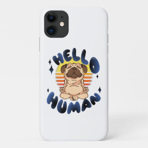Hallo mens Mediterende yoga hond iPhone 11 Hoesje