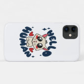 Hallo menselijke Moppige Kat Case-Mate iPhone Case (Achterkant (horizontaal))