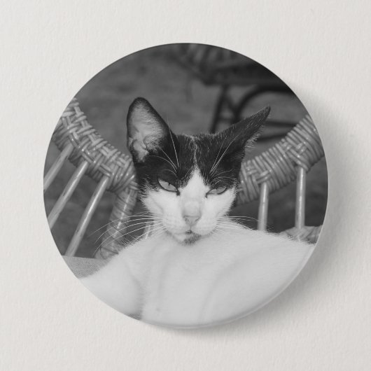 Hallo Meow... Ronde Button 7,6 Cm (Voorkant)