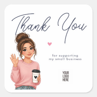 Hallo Mevrouw Rond Bedankt Sticker | Lieve Vrouw