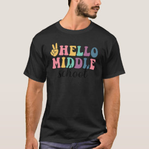hallo middelbare school hier kom ik op Retro teru T-shirt
