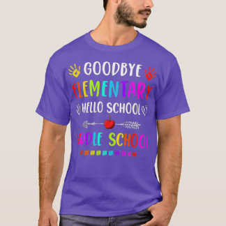 hallo Middenschool Afstuderen Afscheid elementair T-shirt