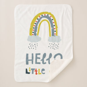 hallo mijn kleine regenboog sherpa deken