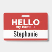 hallo mijn naam - gepersonaliseerd badge (Achterkant)