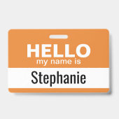 hallo mijn naam - gepersonaliseerd badge (Achterkant)