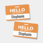 hallo mijn naam - gepersonaliseerd badge (Voor- en achterkant)
