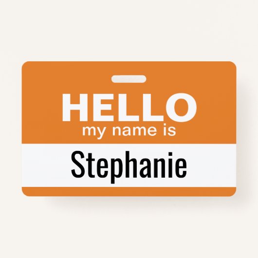 hallo mijn naam - gepersonaliseerd badge (Voorkant)