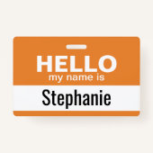 hallo mijn naam - gepersonaliseerd badge (Achterkant)