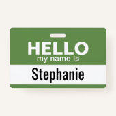 hallo mijn naam - gepersonaliseerd - kan kleur ver badge (Achterkant)