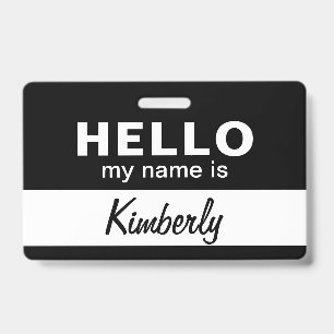 Hallo Mijn Naam Is - Aangepast Script Werknemersna Badge