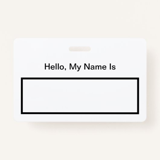 Hallo Mijn naam is Badge (Voorkant)