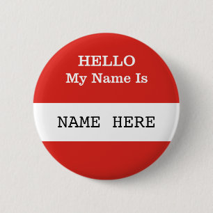 hallo mijn naam is badge ronde button 5,7 cm