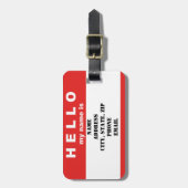 hallo mijn naam is... Bagagelabel (Voorkant verticaal)